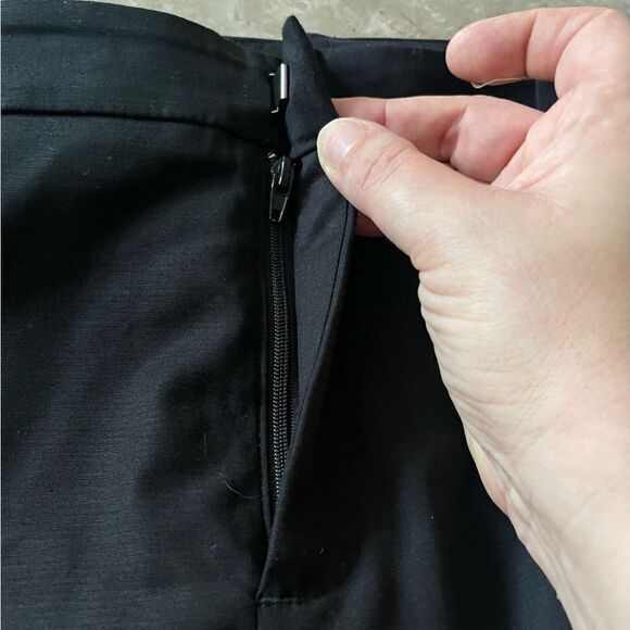 calvin Klein black ankle zip trousers size 10 with gold hardware - Picture 9 of 11